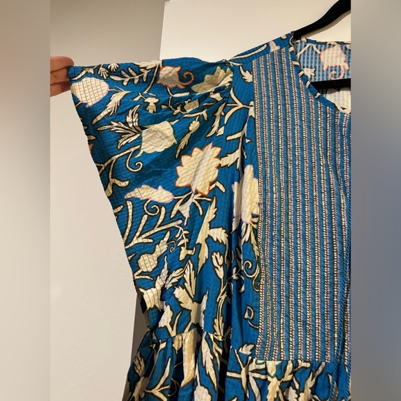 Knox Rose loose peplum top with flowers and stripes size 3x - Picture 4 of 6